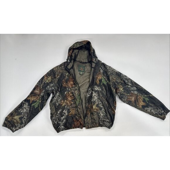Mad Dog Gear Sterns Camo Mens Jacket 2XL Mossy Oak Breakup Mesh Lined Hooded Y2K - Picture 12 of 14